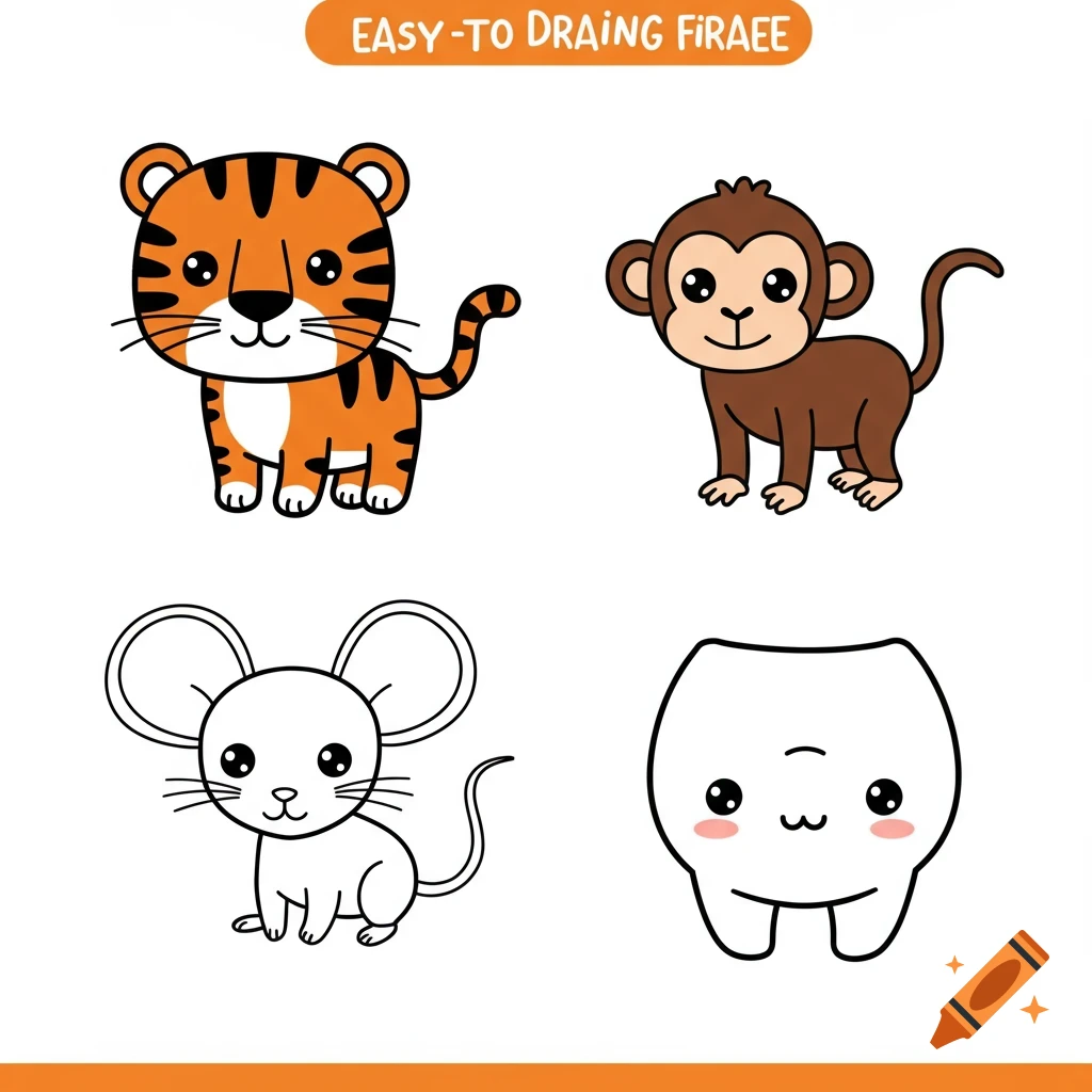 Cute Chibi Animals - Literati School Store, image size:1024x1024