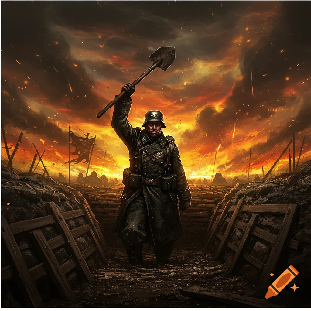 War Illustration created on Craiyon
