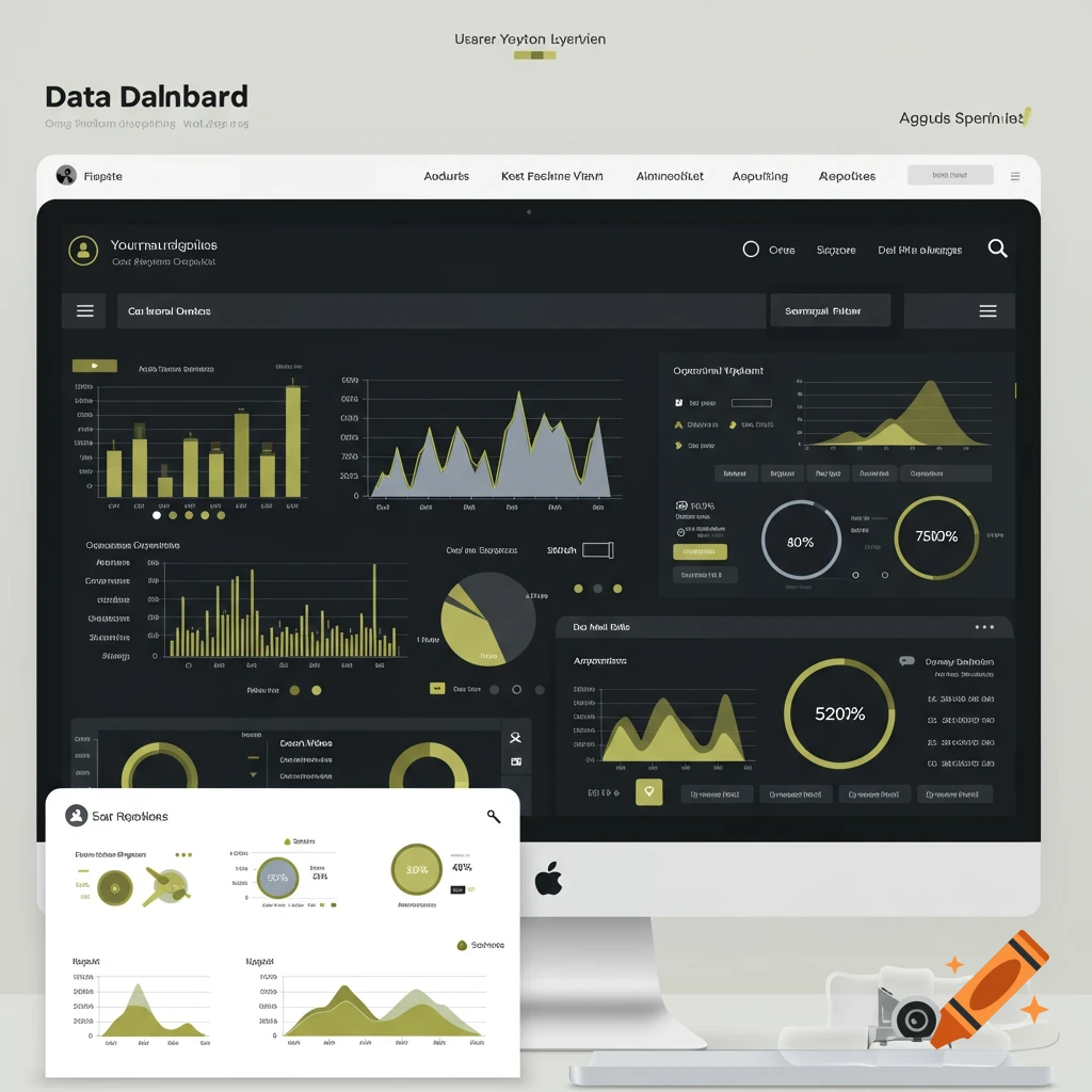 Organization data dashboard and reporting hub website UI/UX layout on ...