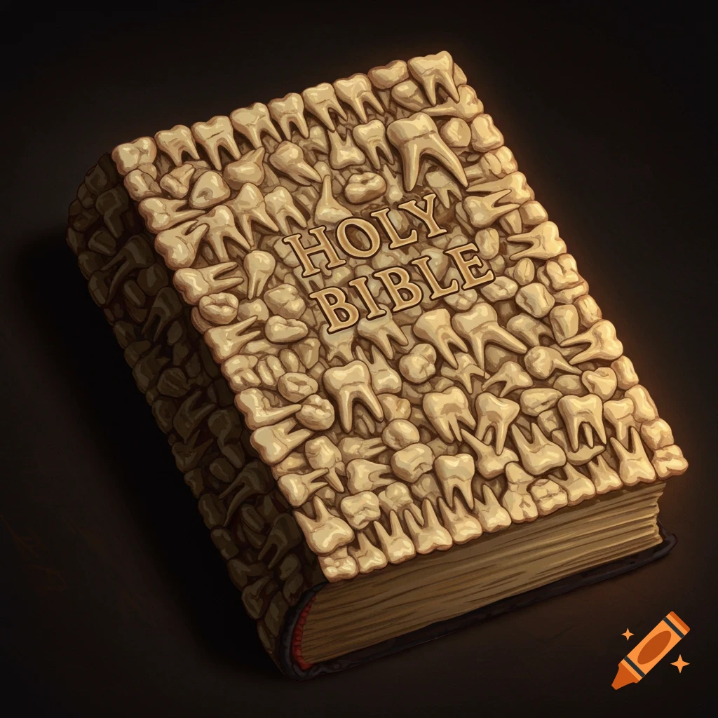 bible-constructed-from-teeth-on-craiyon