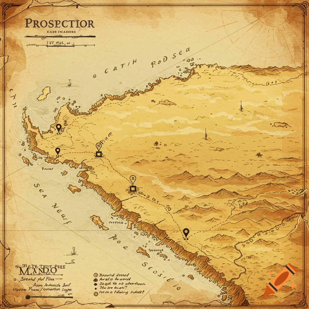 A stylized antique style map of - A6iDzWf9SQqTQUaoPC1gHQ.webp greek island maps