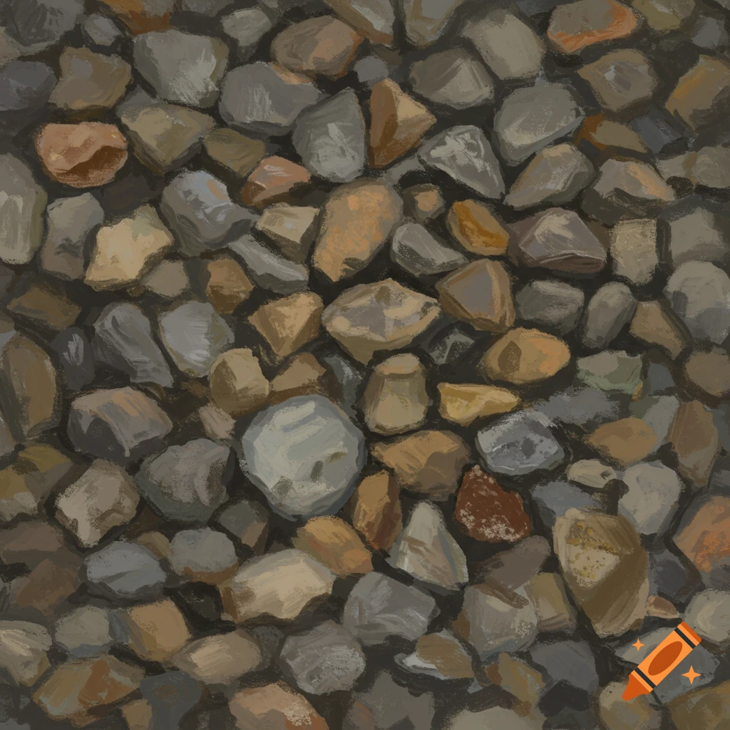 Close-up view of gravel stones.