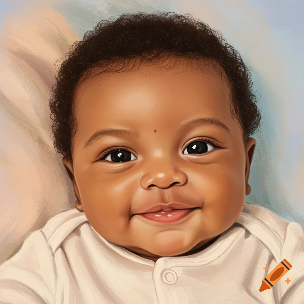 Close-up portrait of a smiling baby