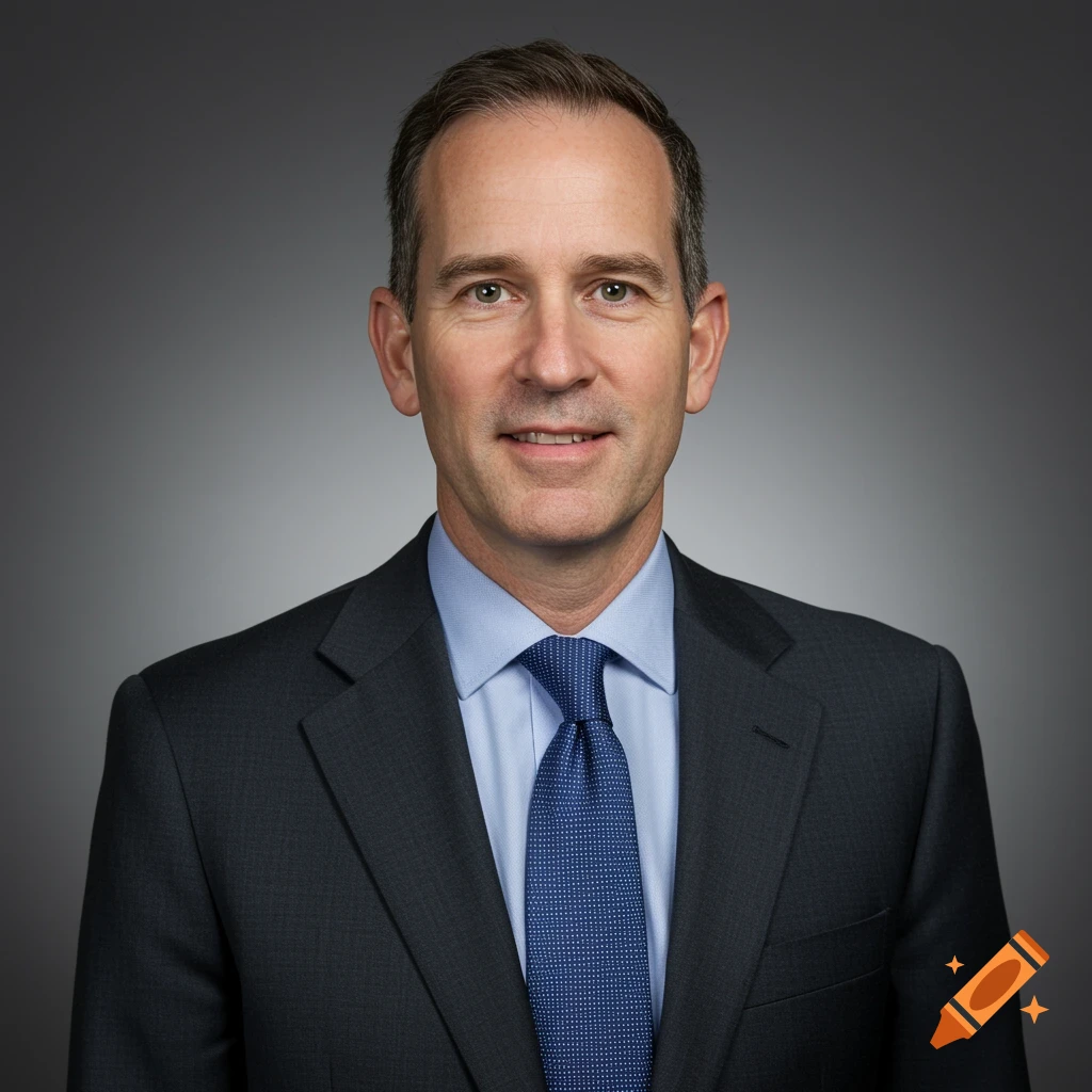 Professional headshot of a man in a suit and tie.