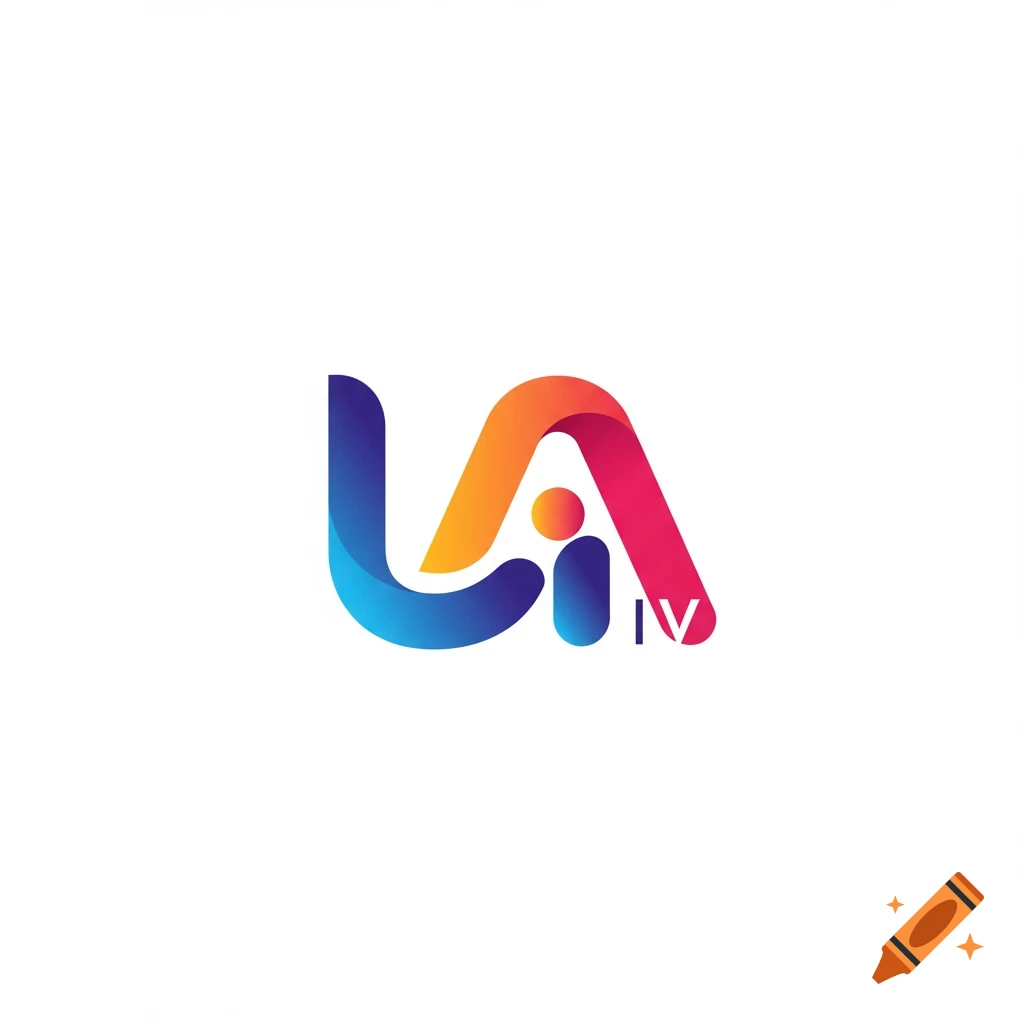 Colorful abstract logo design forming stylized letters LAi and IV.