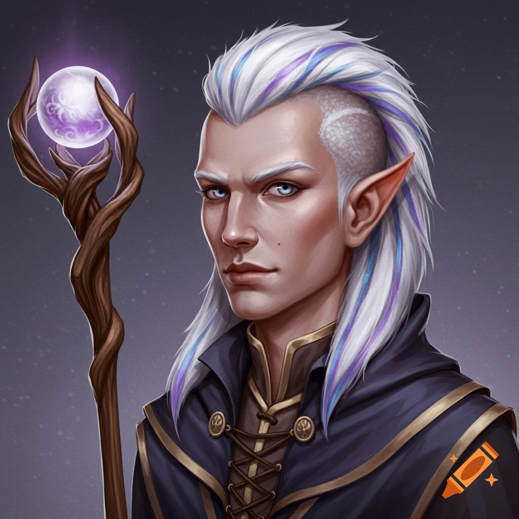 Aasimar cleric of tymora on craiyon