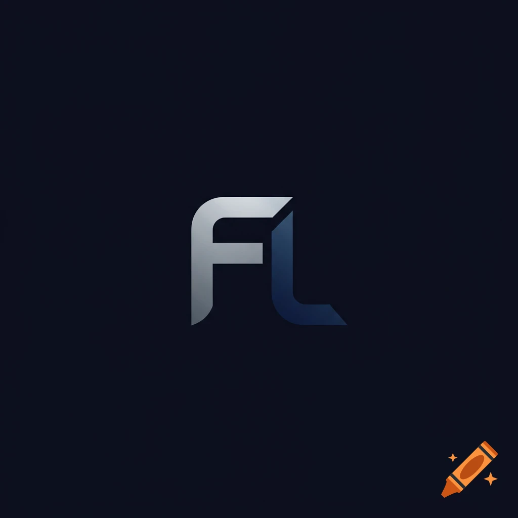 Stylized metallic silver and blue logo forming the letters F and L on a dark blue background.