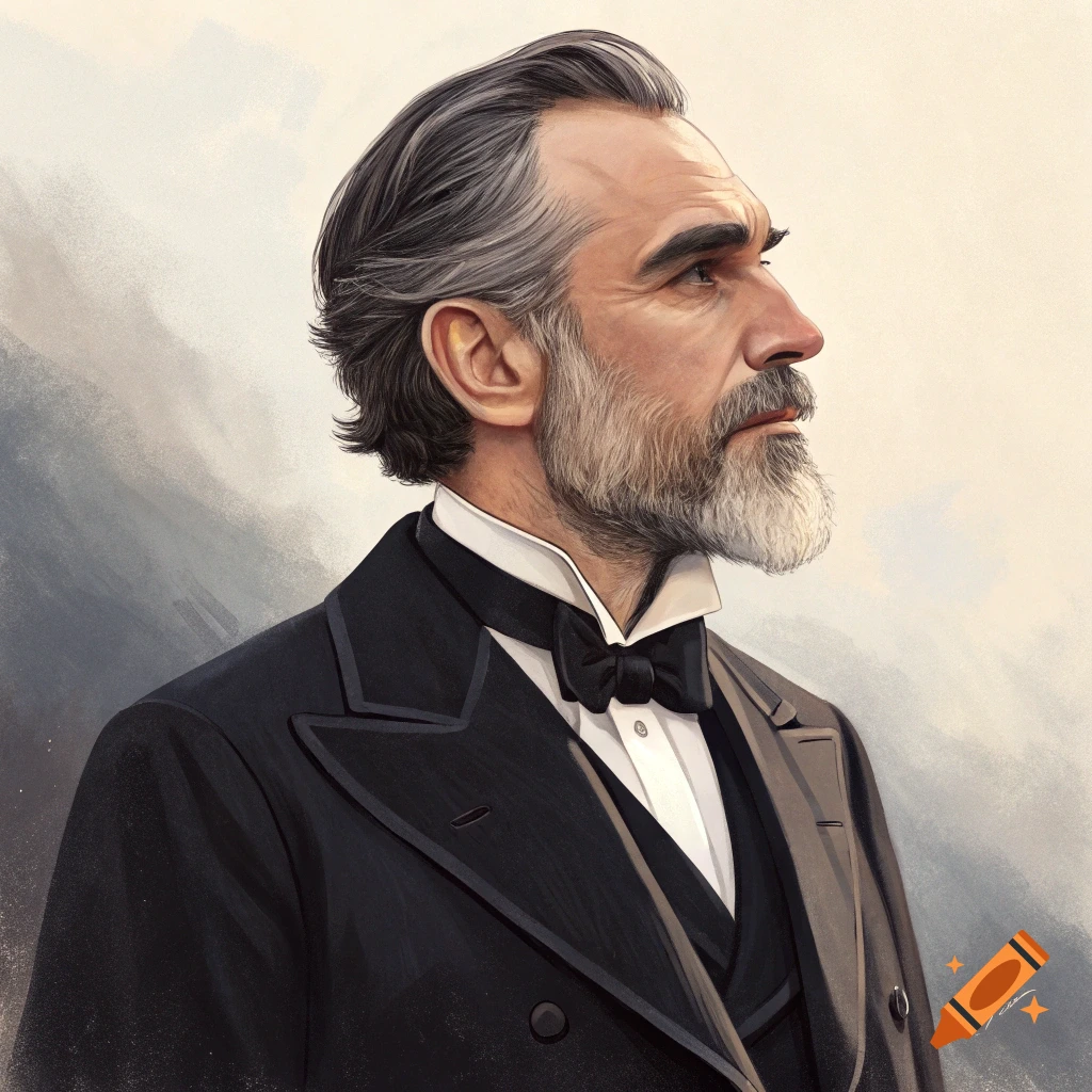 Daniel Day Lewis in black British uniform