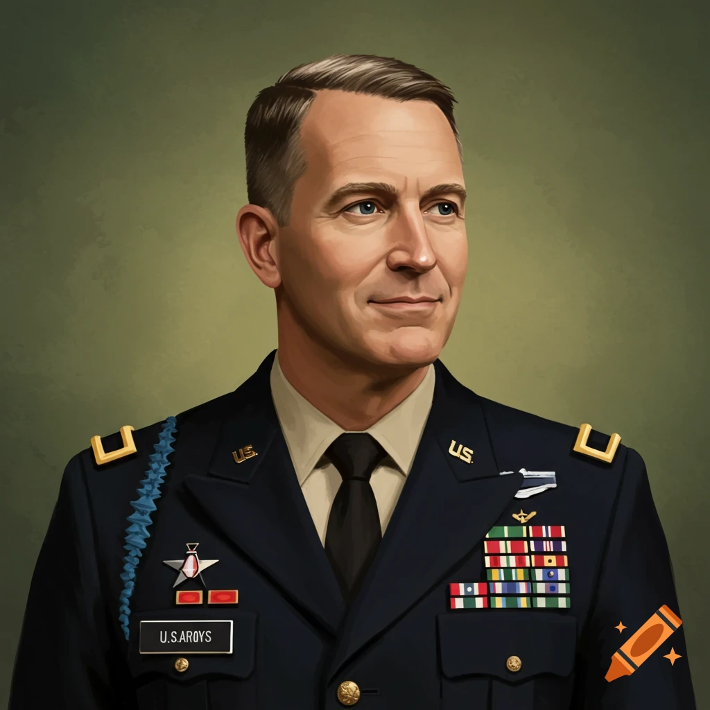 Portrait of a man in a US Army uniform.