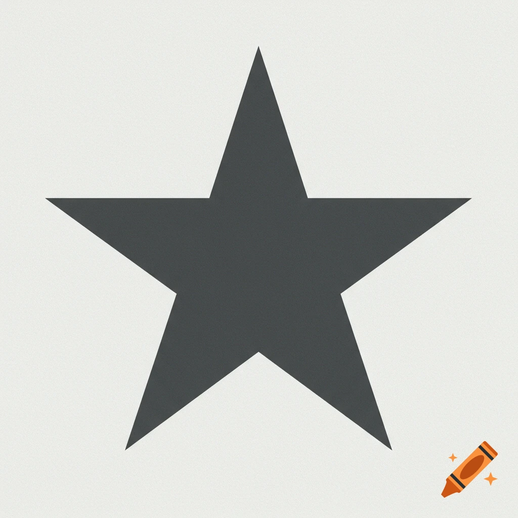 A dark gray star shape centered on a light gray background.