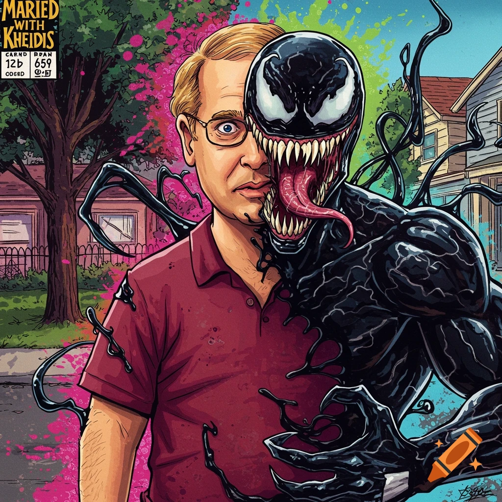 Al Bundy meets Venom on Craiyon