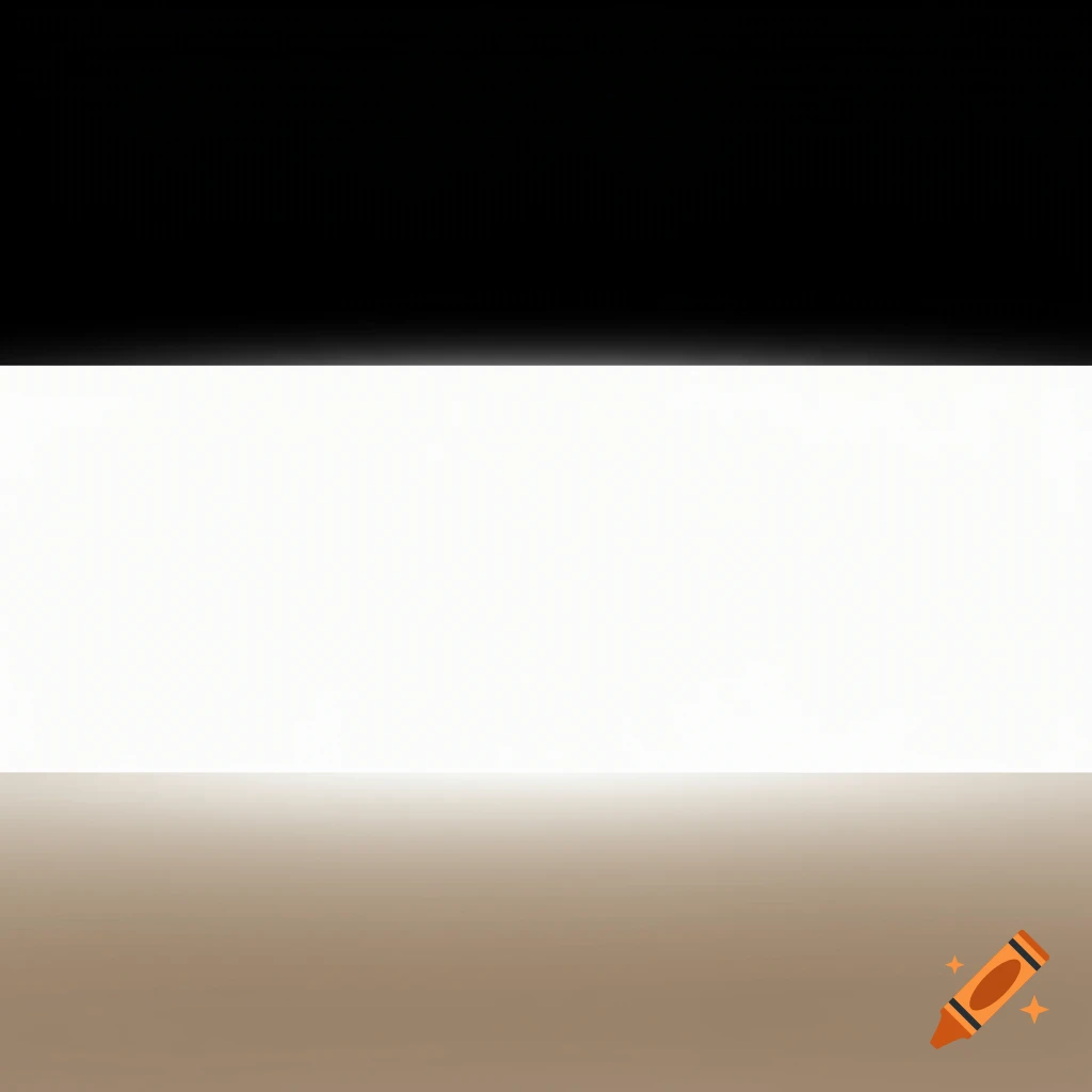 Abstract image with a black band at the top, a white band in the middle, and a beige band at the bottom.