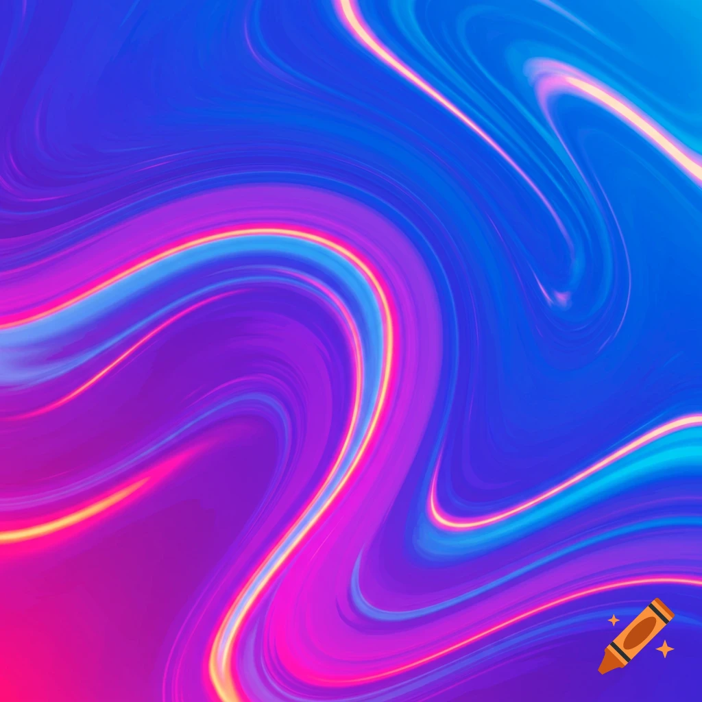 An abstract background with swirling patterns of bright blue, purple, and pink with glowing highlights.