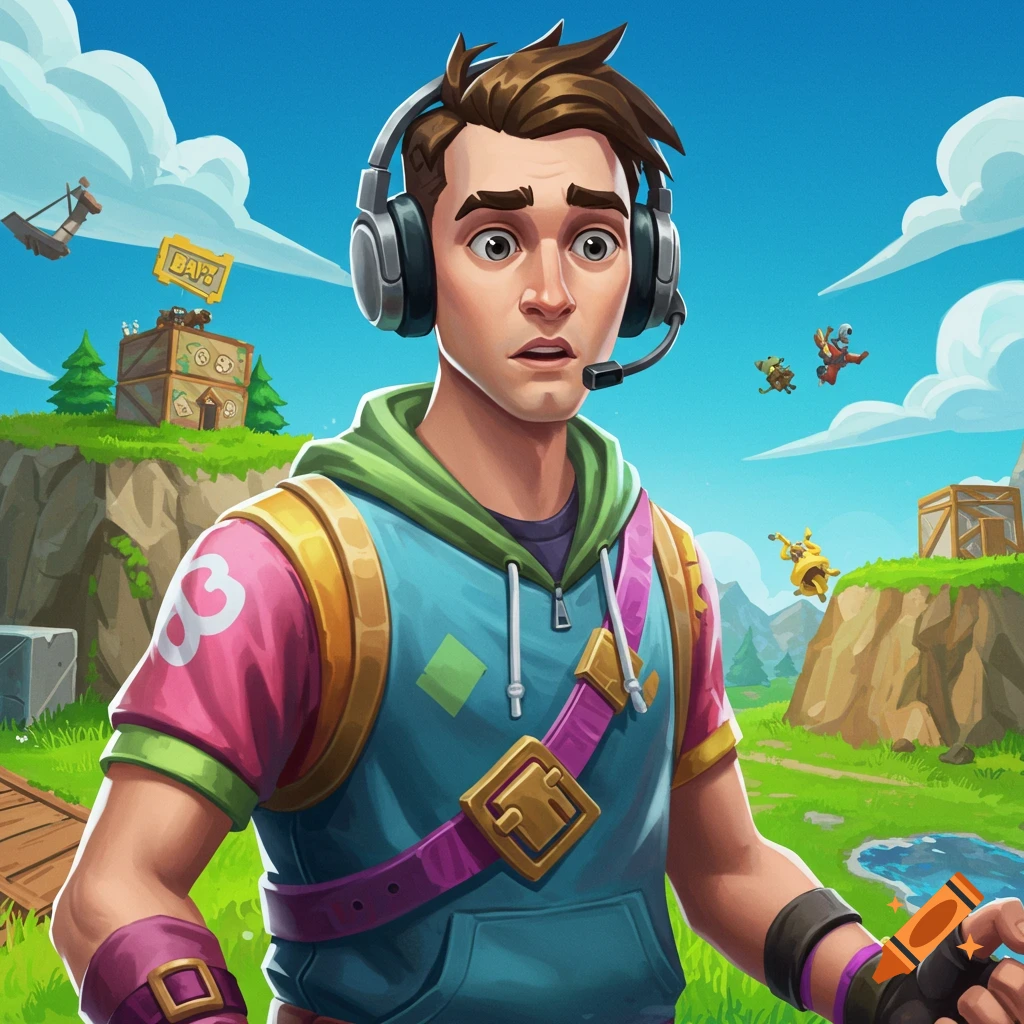 Average fortnite player on craiyon