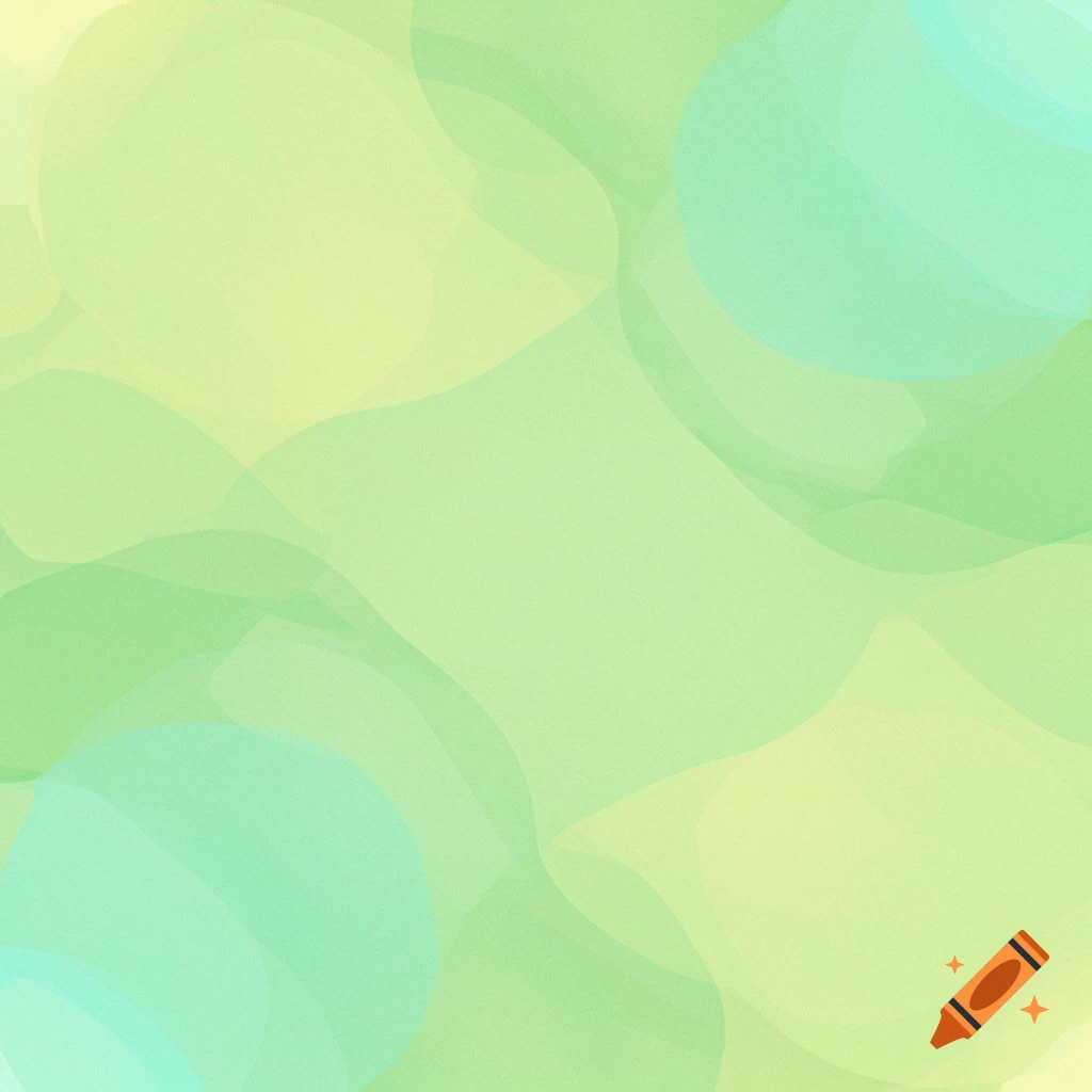 Abstract background with overlapping shapes in light green, yellow, and teal.