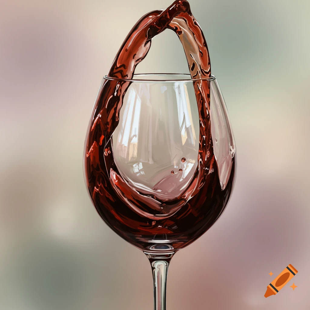 Red wine being poured into a wine glass