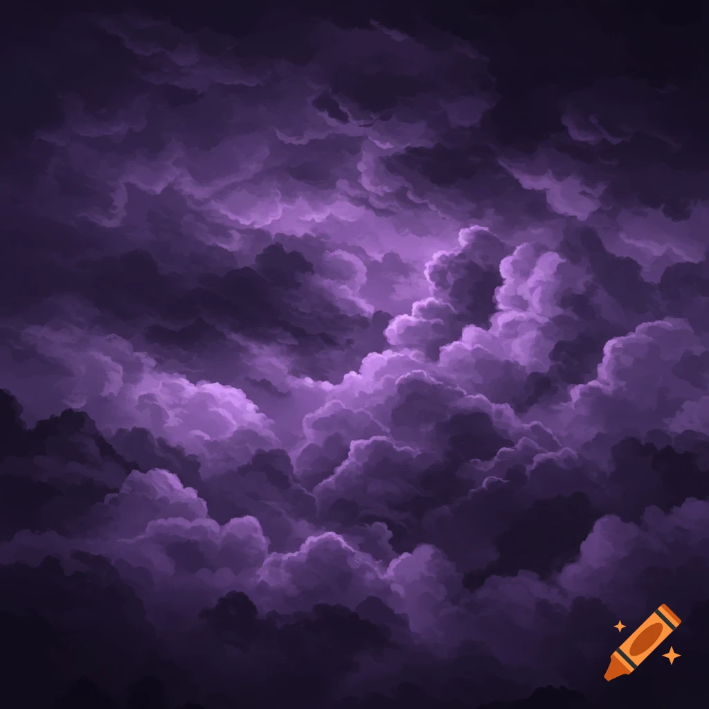 Dramatic purple and black cloudscape