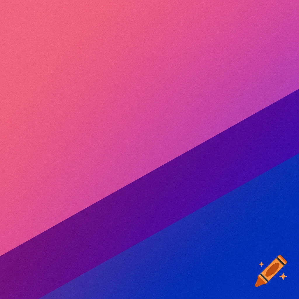 Abstract geometric design with diagonal bands of pink, purple, and blue.