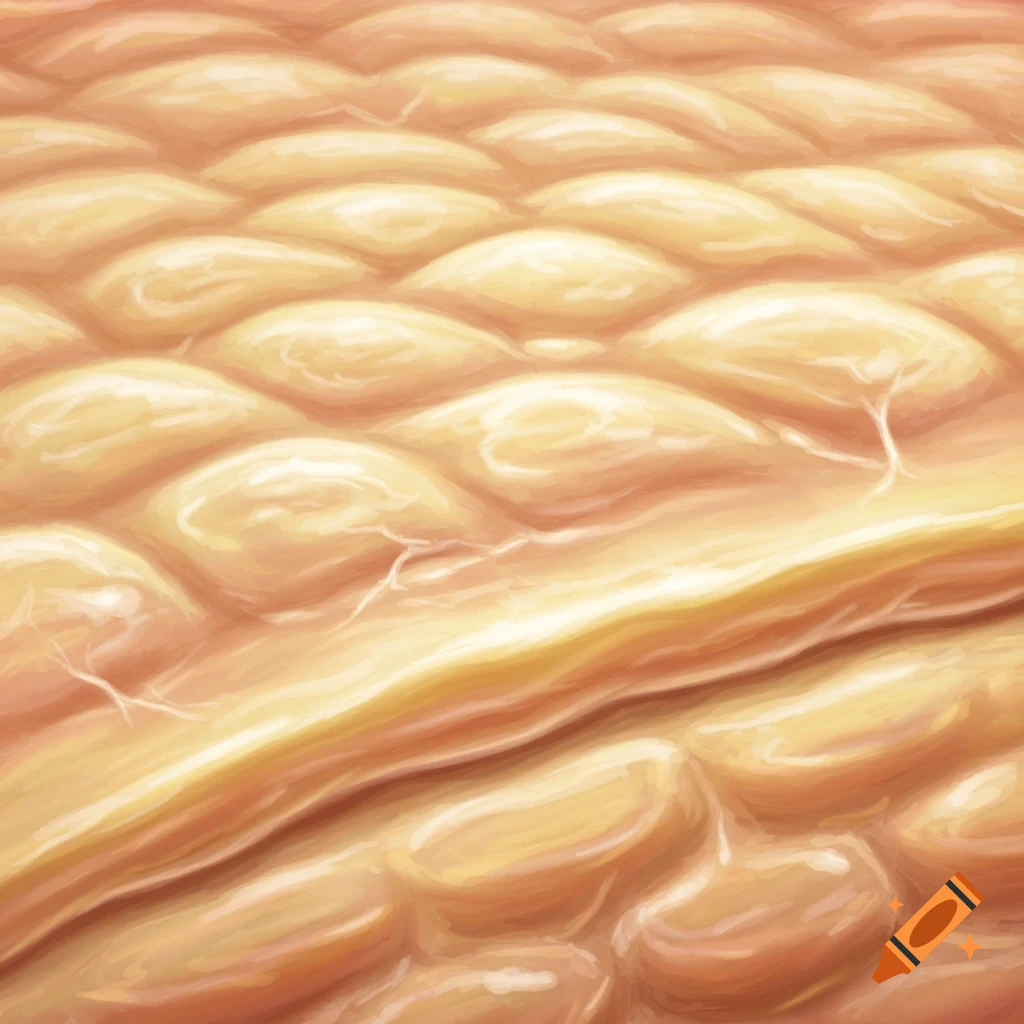 Close-up abstract texture resembling body fat or tissue.
