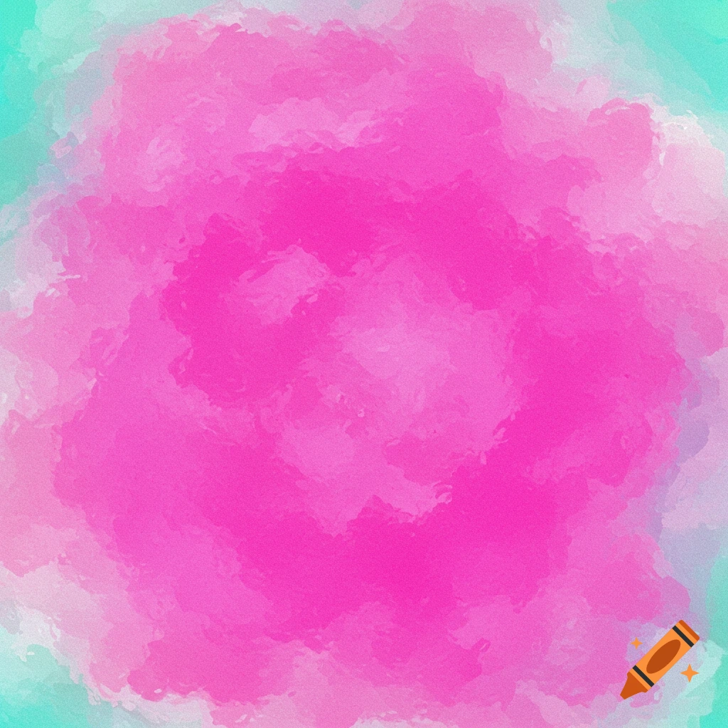 An abstract watercolor pattern in bright pink and teal