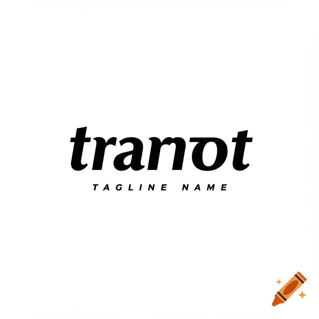 Black and white logo with the text 'tranot' in large bold letters above 'TAGLINE NAME' in smaller text.