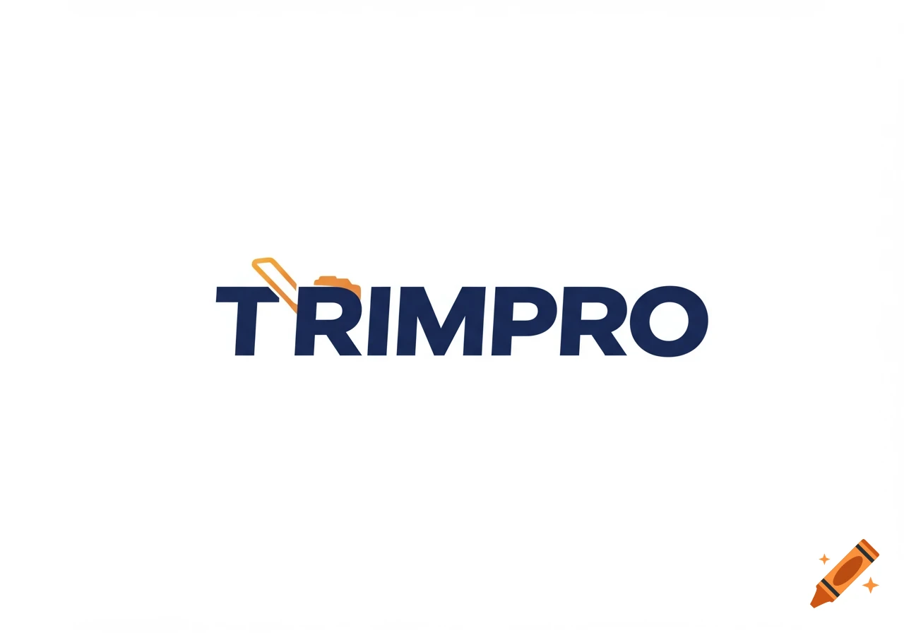 Logo for TrimPro with a lawnmower icon.