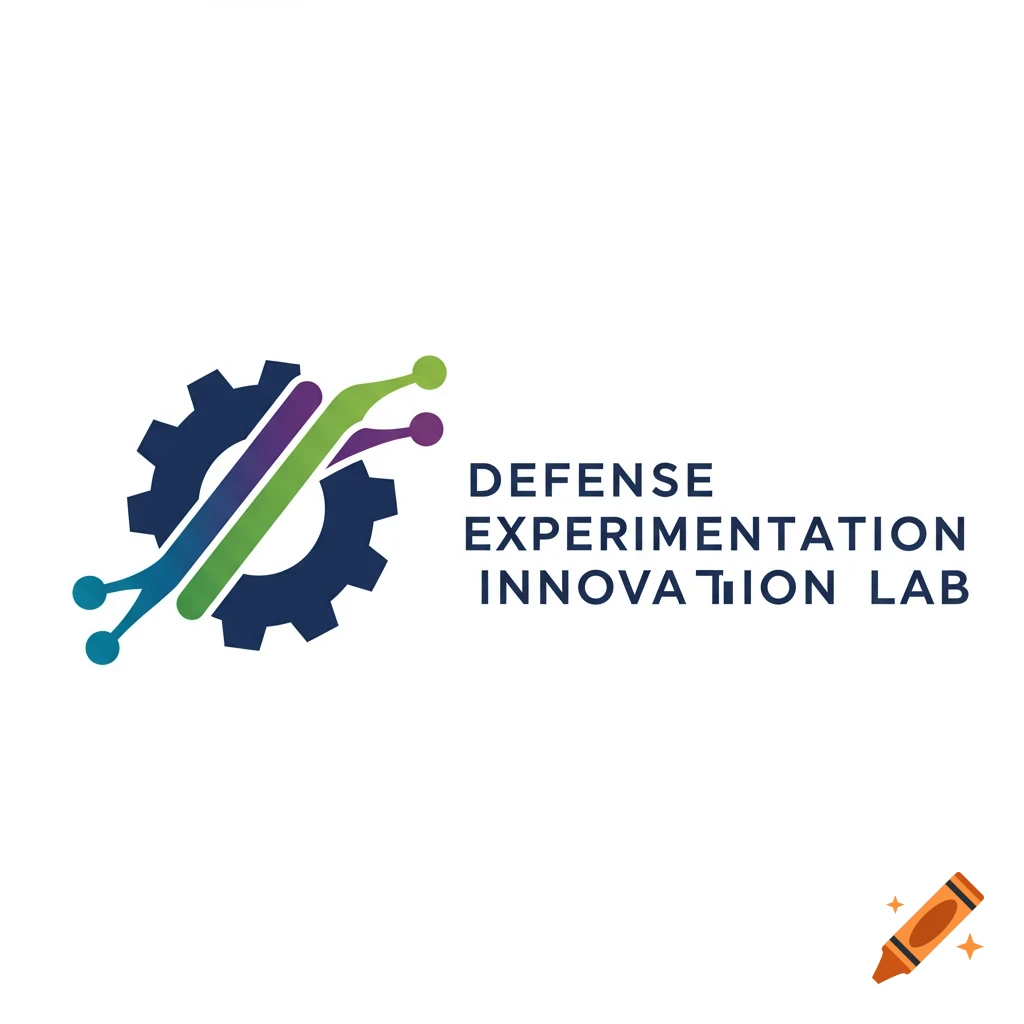Logo with a blue gear, colorful lines, and the text 'DEFENSE EXPERIMENTATION INNOVATION LAB'.
