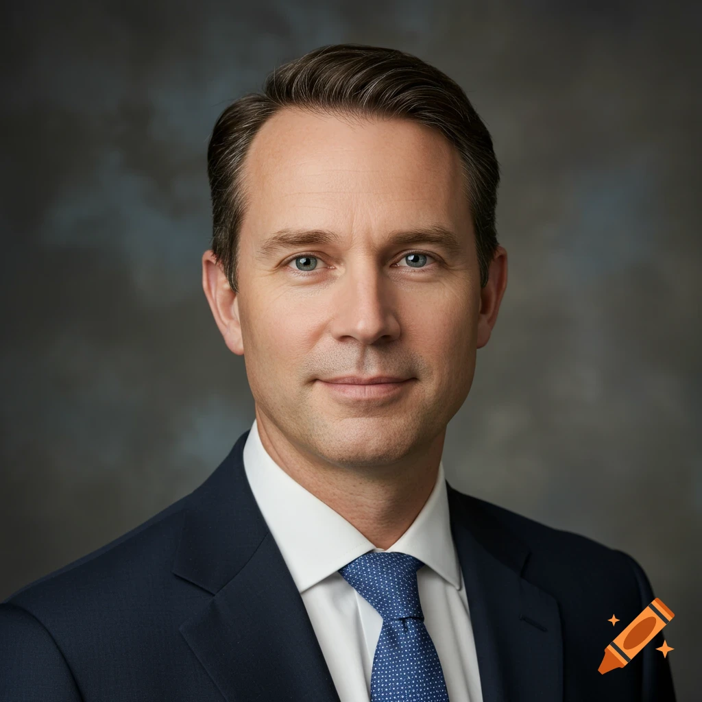 Professional headshot of a man in a suit and tie.