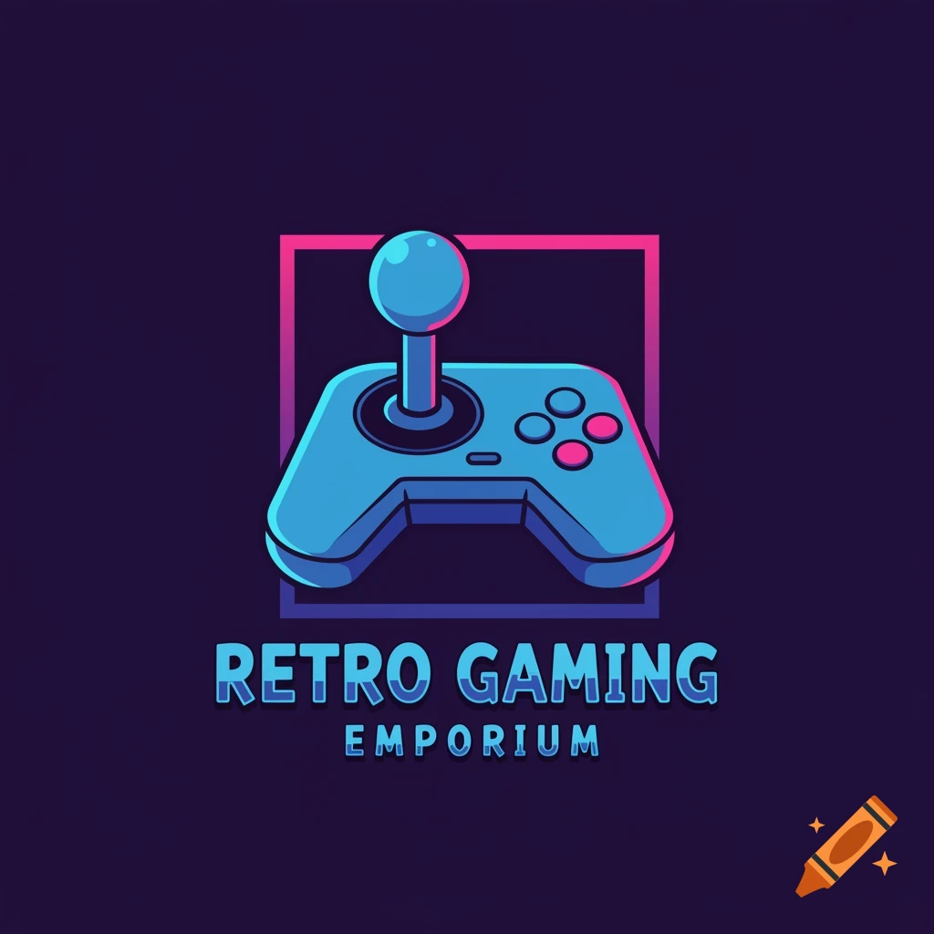 Retro gaming logo with controller and 'Retro Gaming Emporium' text.