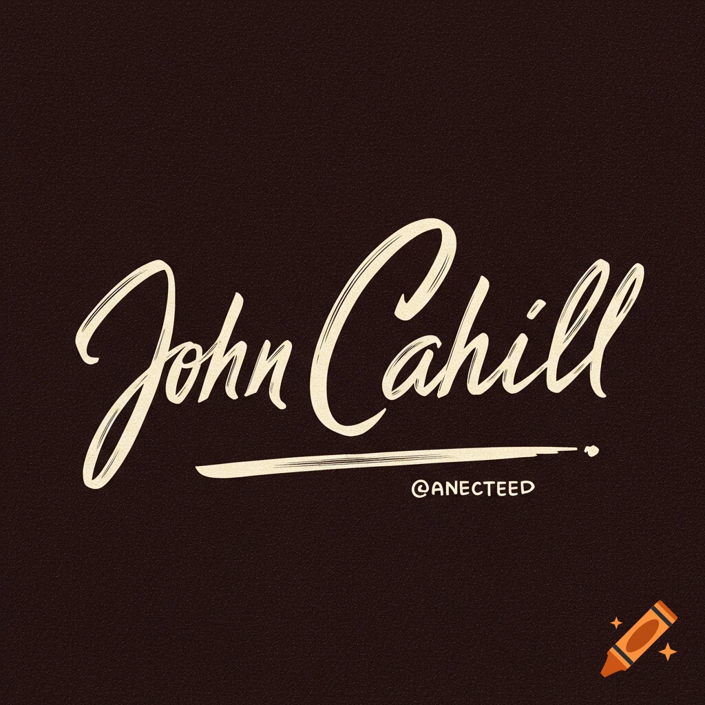 A stylized cursive signature of the name John Cahill.