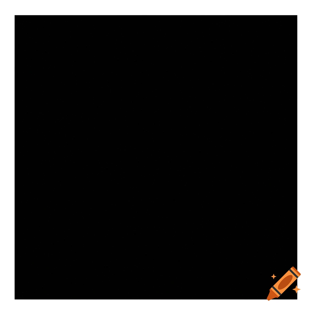 A solid black square
