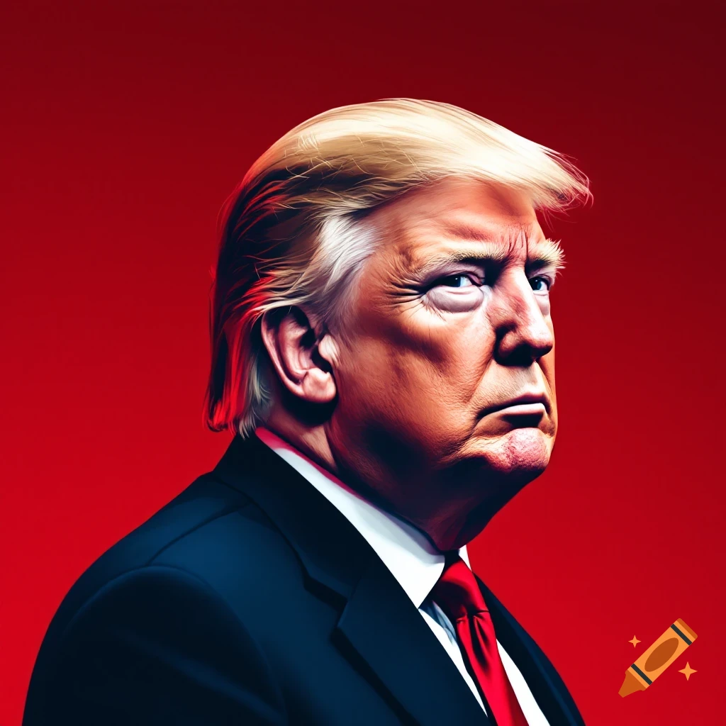 Barron trump 2024 bumper sticker design cartoon on craiyon