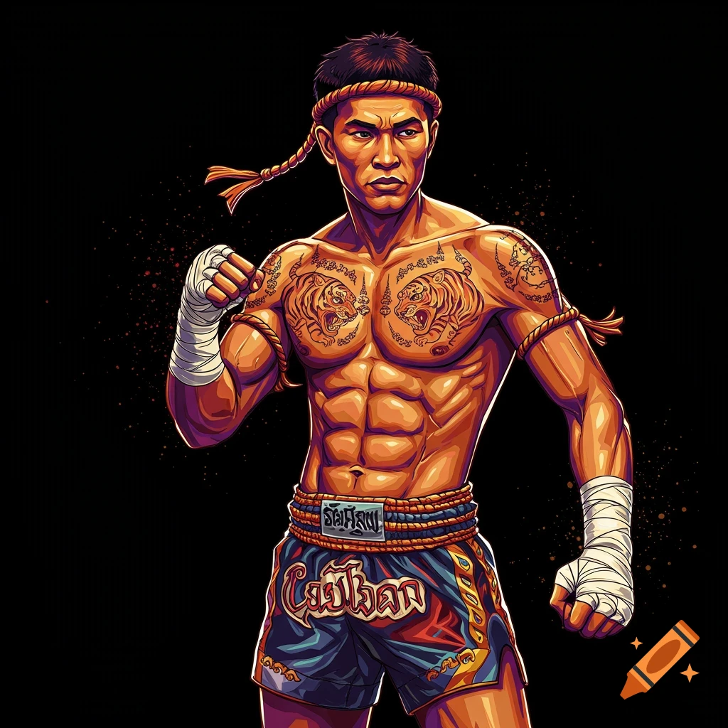 SHORT MUAY THAI SKS SAKYANT TIGER DRAGON NOIR – Free Fight Wear