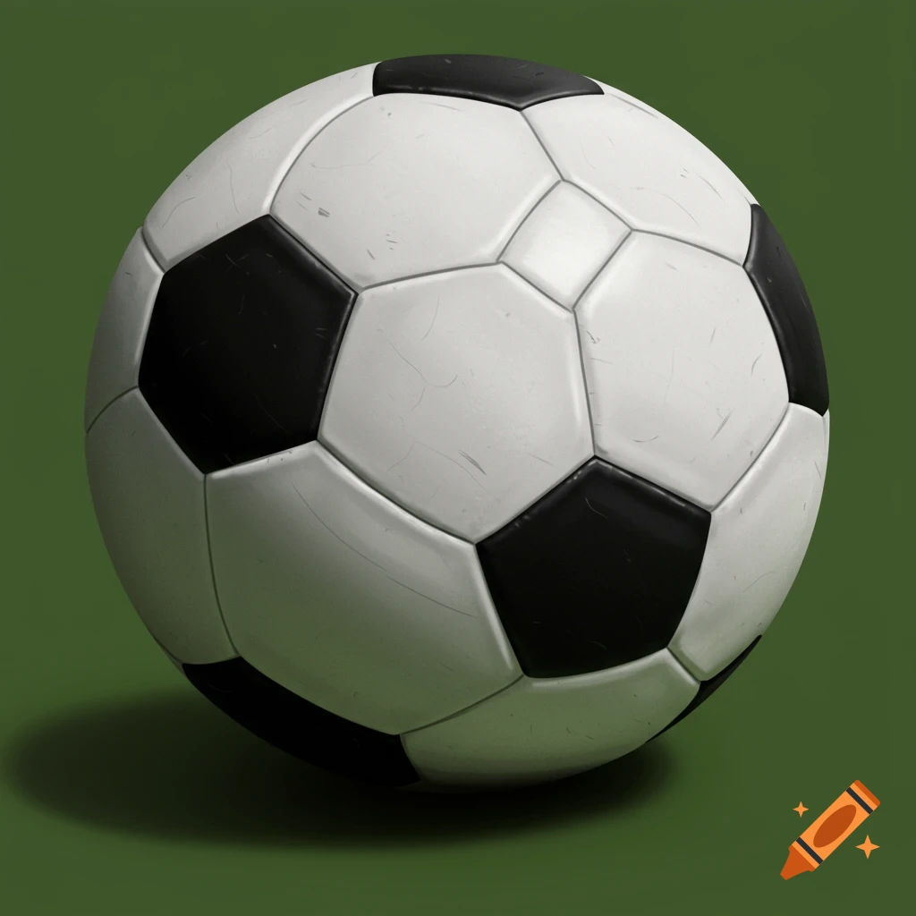 A black and white soccer ball