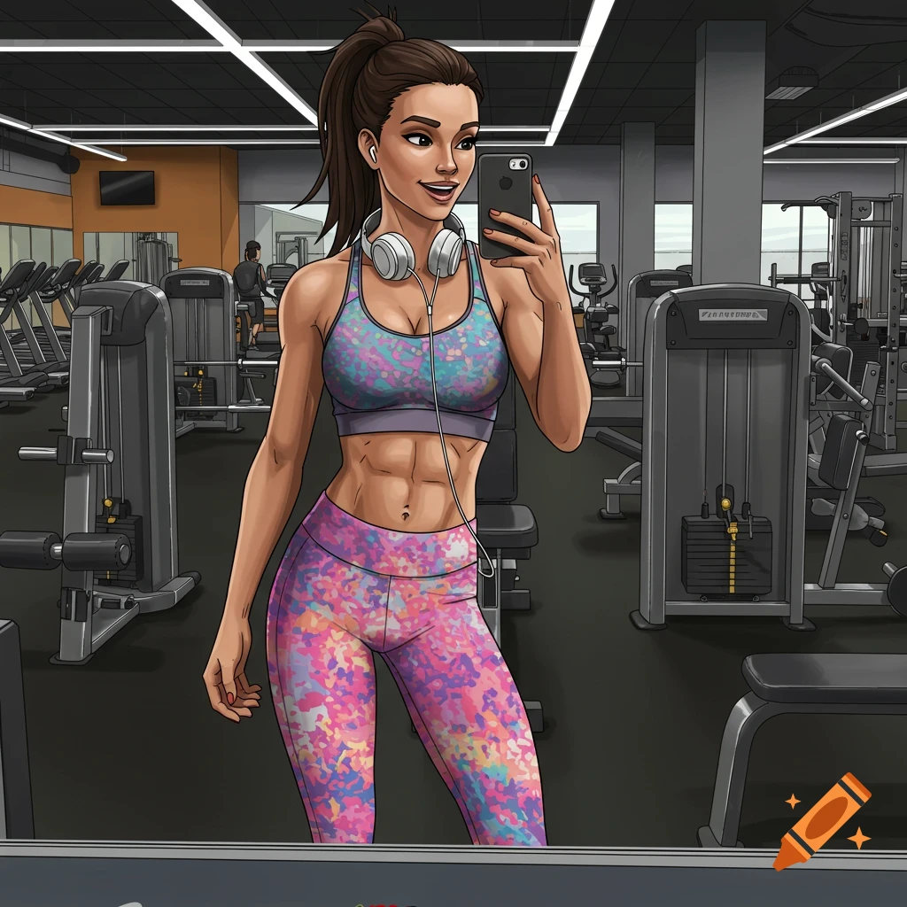 filipina-model-mirror-selfie-in-black-hoodie-and-shorts-toned-abs-and