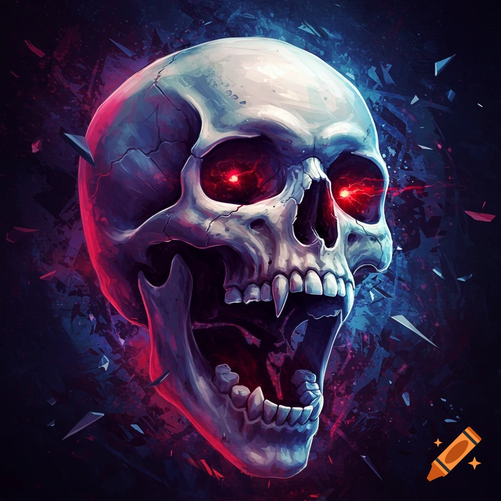 Screaming skull