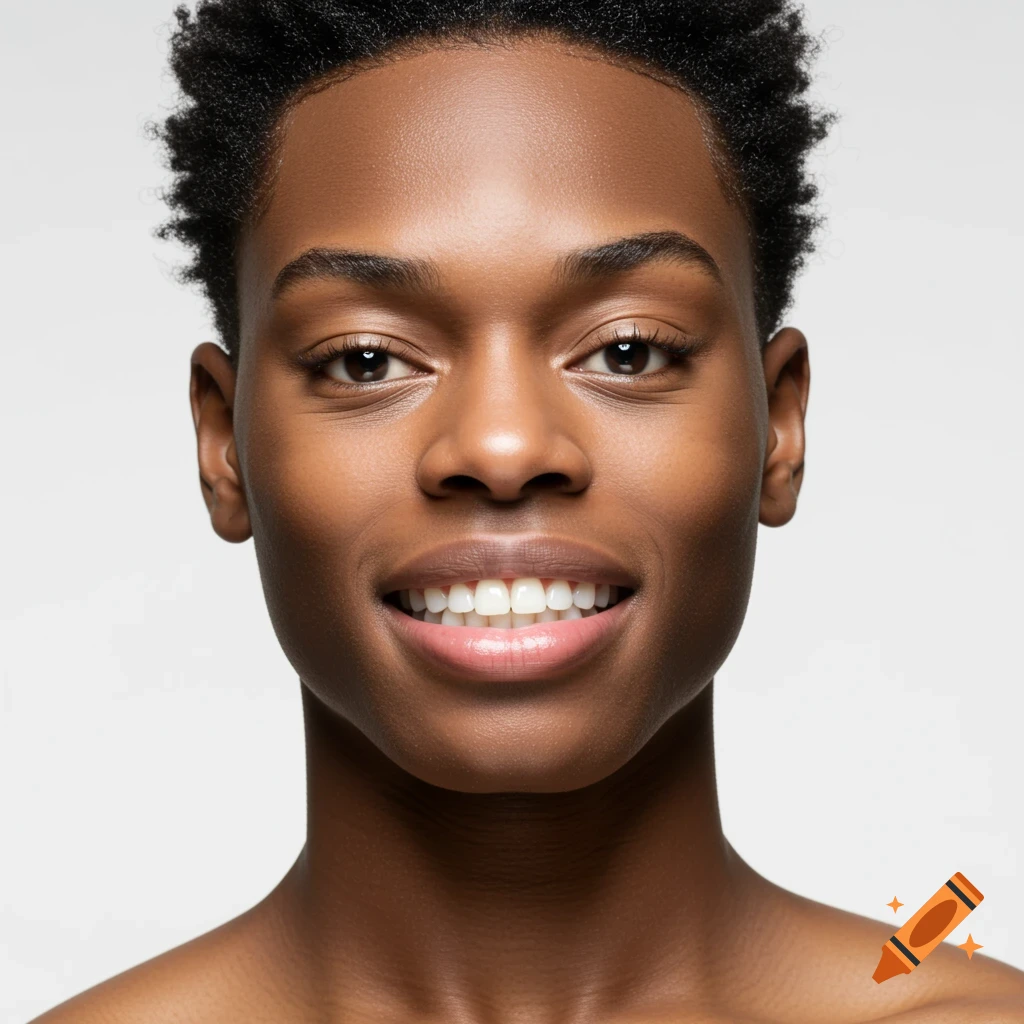 Close-up portrait of a young Black man smiling.