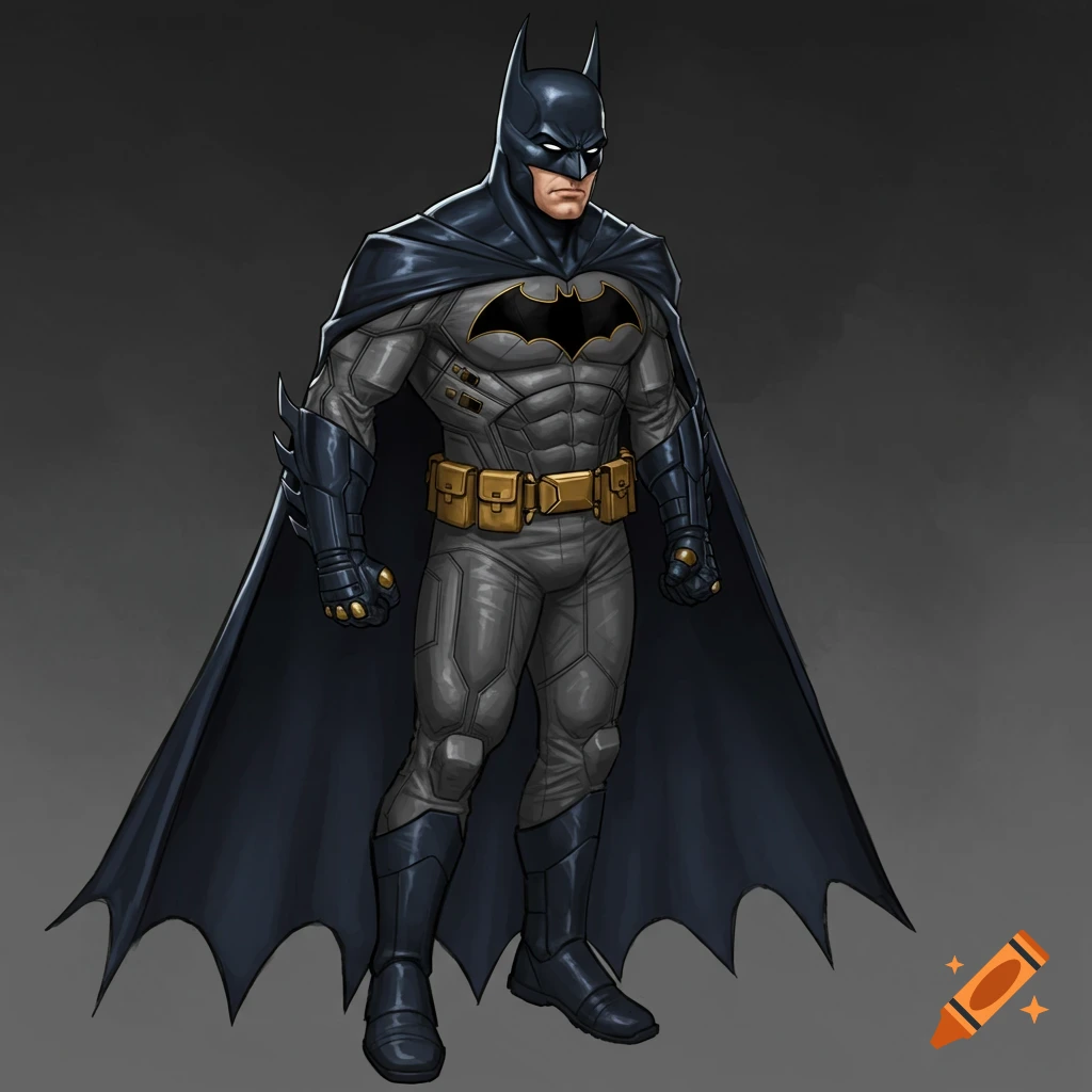An illustration of Batman in his costume