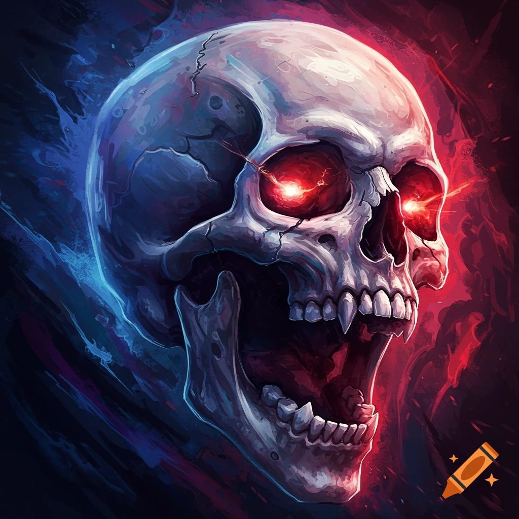 Screaming skull