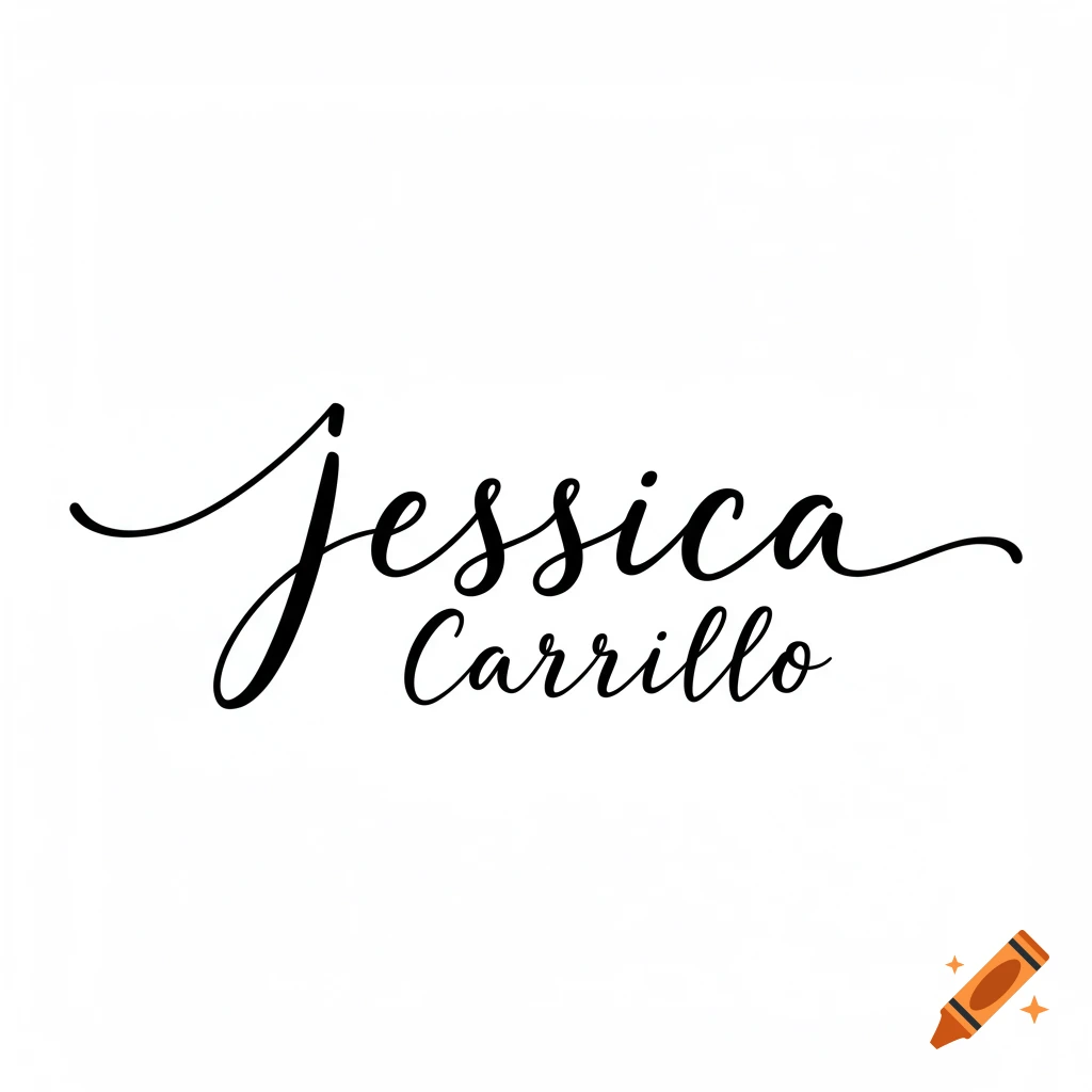 Script font signature for Jessica Carrillo