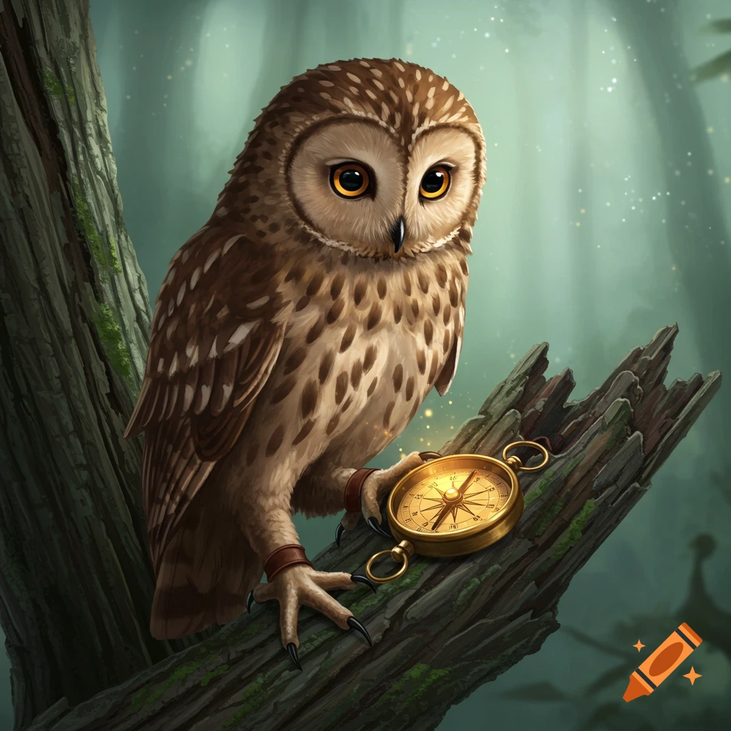 Owl on branch gazing at stars in Pixar animation style on Craiyon