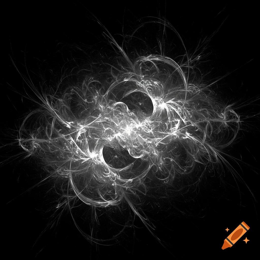 Black and white abstract fractal pattern