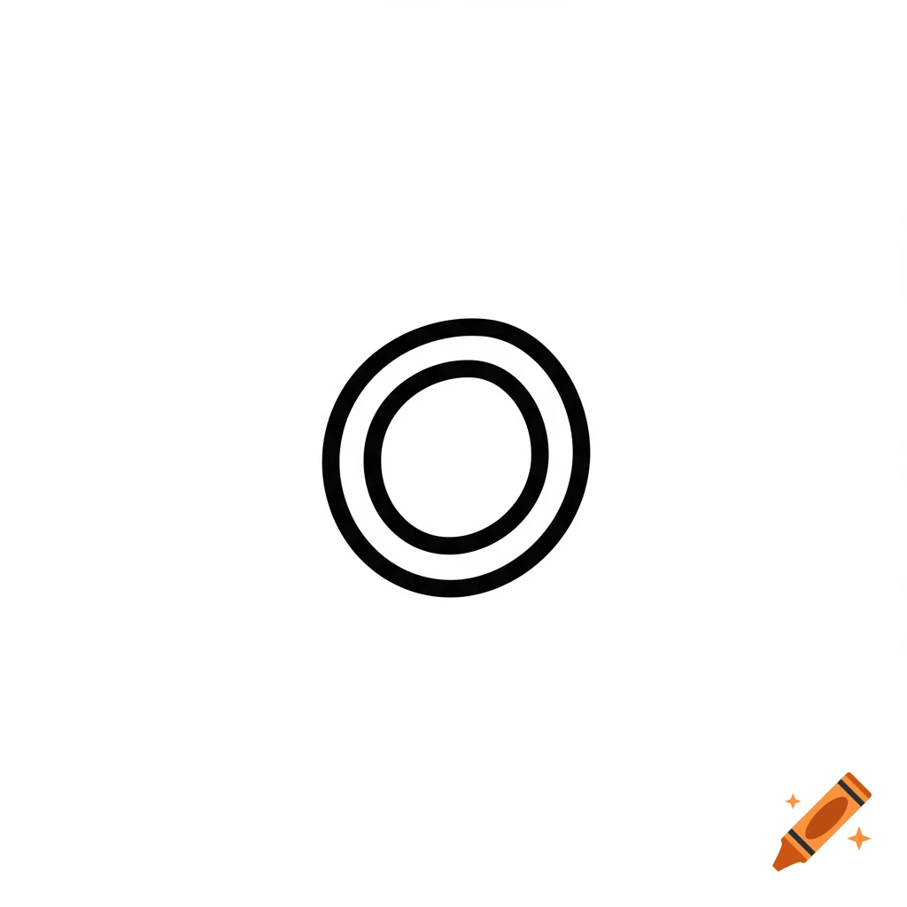 A simple black line drawing of two concentric circles on a white background.