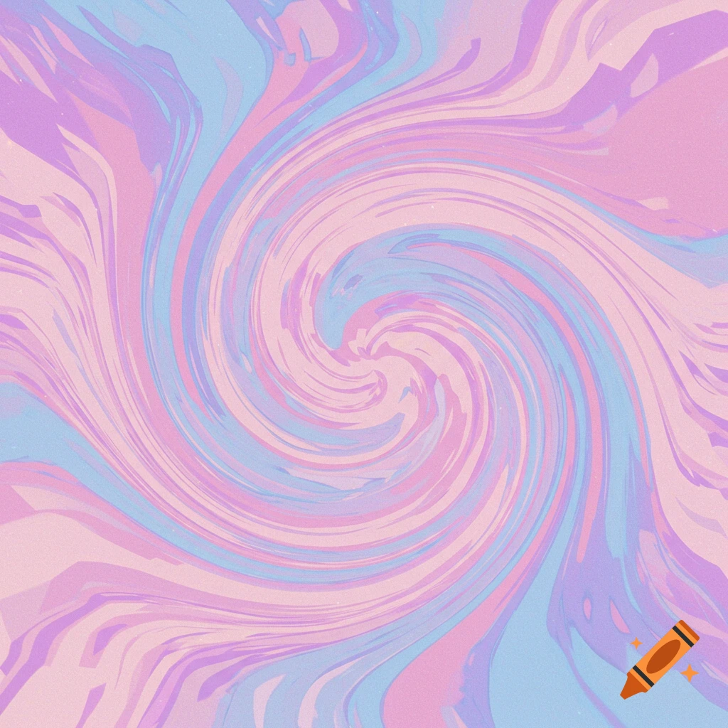 Abstract swirl of pastel pink, blue, and purple colors.