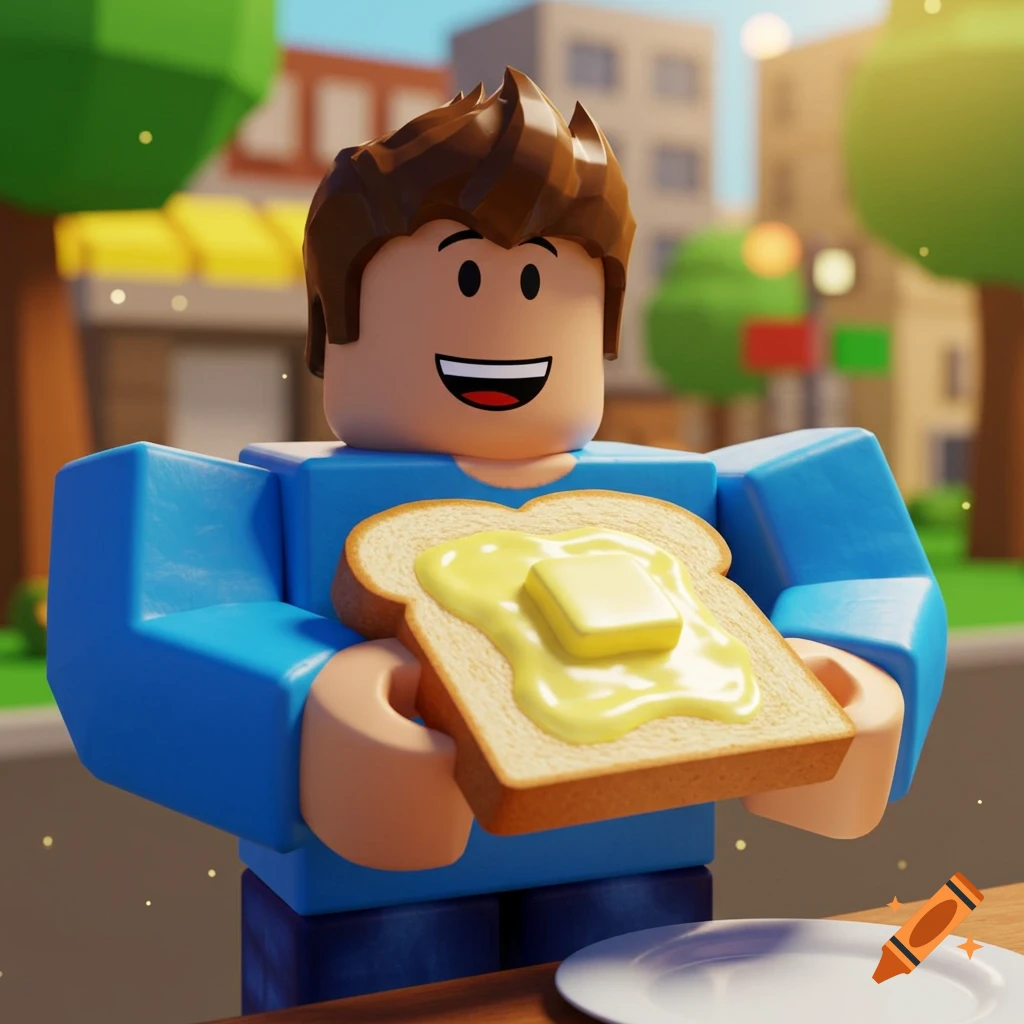 A tan-skinned Roblox character hands a strawberry to a yellow-skinned ...