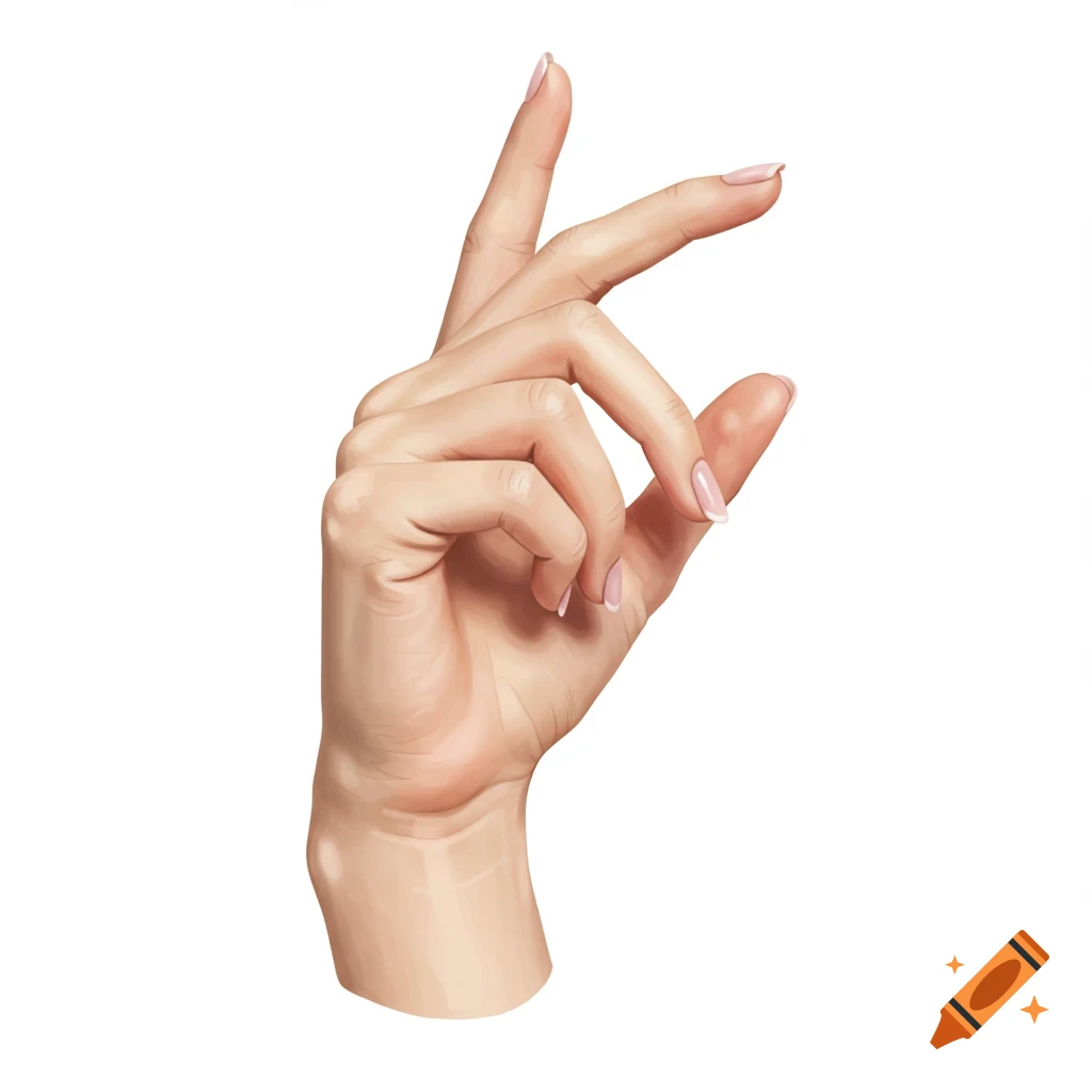 A hand making a pinching motion.