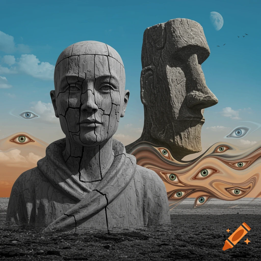 Moai Statue created on Craiyon