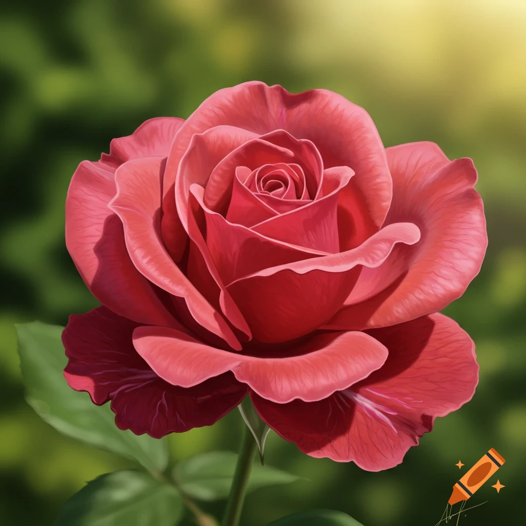 A red rose against a blurred green background.