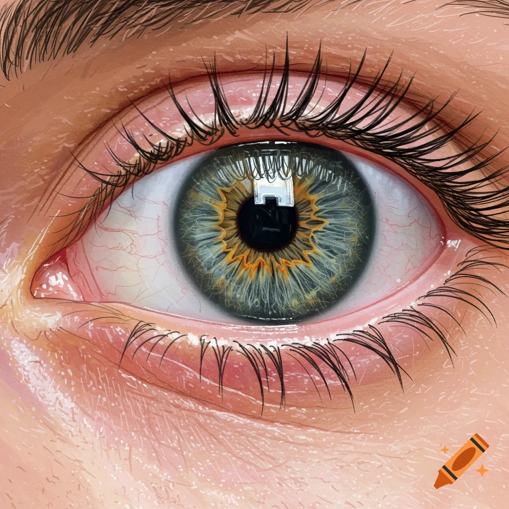 A close-up of a human eye.