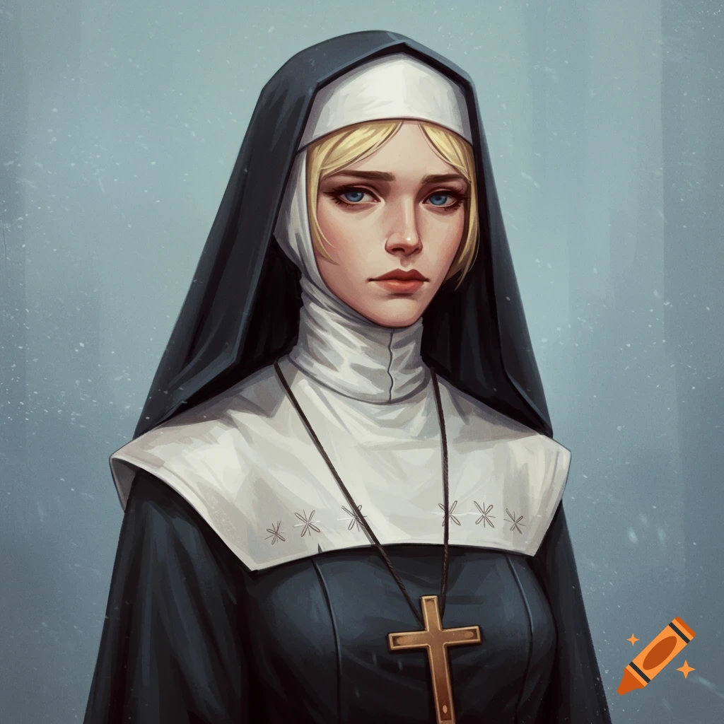 Portrait of a woman in a nun's habit
